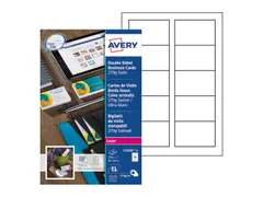 Visitekaart Avery C32026-25 2-zijdig 270gr 85x54mm 250stuks