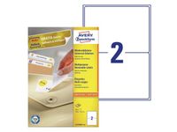 Etiket Avery L4734REV-25 199.3x143.5mm Afneembaar Wit 50 Stuk