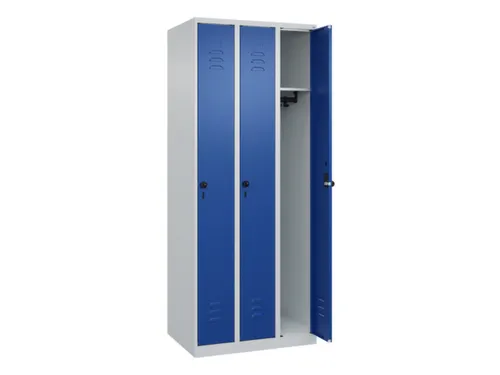 locker,HxBxD 1850x750x500mm,3vak,vak B 250mm,draaigrendel