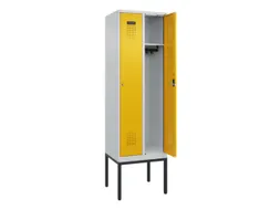 locker,HxBxD 2120x600x500mm,2vak,vak B 300mm,cil.-slot,voetonderstel