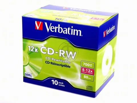 Verbatim CD rewritable CD-RW 700MB 10 stuks (Jewel Case)