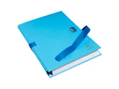 Map uitrekbare rug met papieren klep 24x32 cm Lichtblauw A4