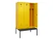 locker met bank,voor scheiding van kleding,HxBxD 2120x1200x815mm,3vak