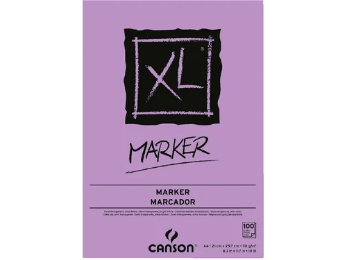 Markerpapier Canson XL Marker 100vel 70gr A4 extra wit