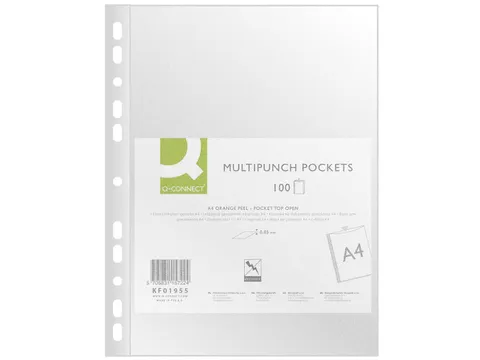 Showtas A4 11-Gaats 0.05mm PP generfd 100 stuks