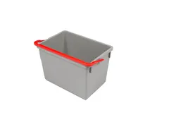 Grijze emmer 10 liter met rode hendel