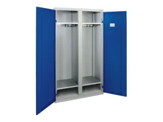Garderobekast 1800x1000x500mm 2 Vakken Staal Romp Ral7035 - 7