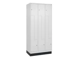 Z-garderobekast,HxBxD 1950x900x500mm,vak B 150/300mm,cil.-slot,sokkel