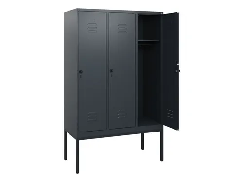 locker,HxBxD 1950x1200x500mm,3vak,vak B 400mm,draaigrendel