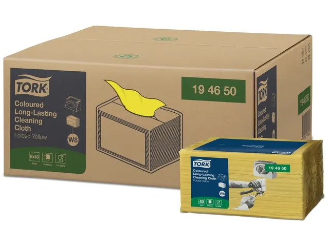 Reiningingsdoek Tork Long Lasting W8 multifunctioneel geel 194650