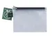 Trousse Foldersys A6 EVA transp sans PVC 2 comp fermeture éclair noir