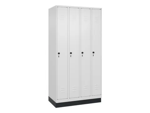 locker,HxBxD 1950x1000x500mm,4vak,vak B 250mm,draaigrendel,sokkel