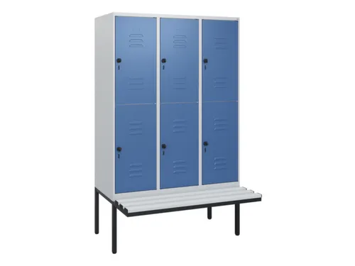 Dubbeldekse dekenkist,HxBxD 1950x1200x815mm,3x2vak.,vak B 400mm