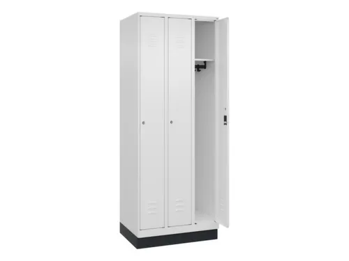 locker,HxBxD 1950x750x500mm,3vak,vak B 250mm,cil.-slot,sokkel