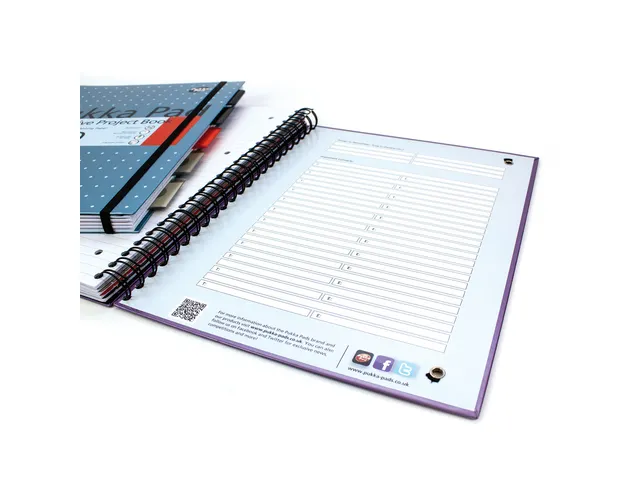 Carnet de projet spirales Pukka Pad Metallic Executive A4 ligné 3 pcs