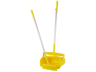 Vikan Hygiene stofblik + veger combinatieset alu steel 840mm Geel - 1
