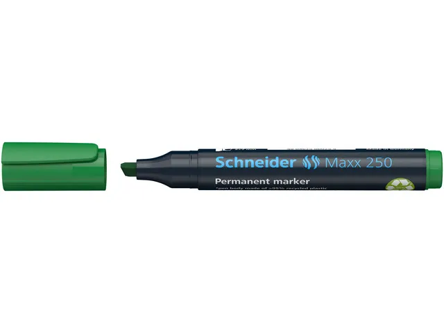 Marqueur Schneider Maxx 250 permanent vert, pointe biseautée