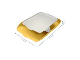 Brievenbak Leitz Cosy met desk organiser geel A4 - 2