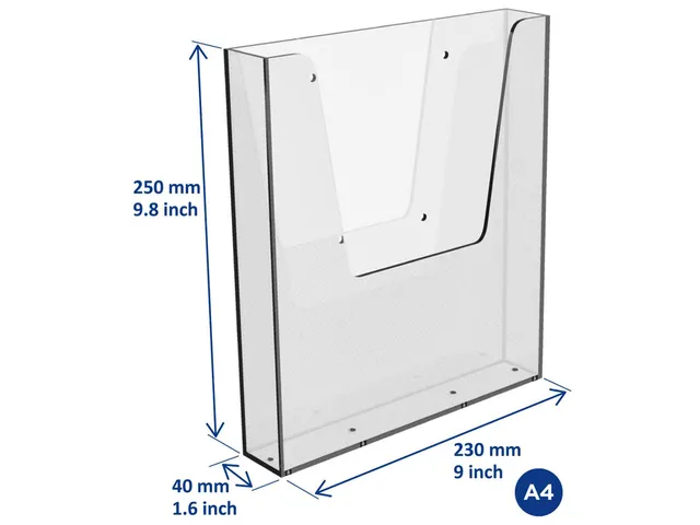Folderhouder Europel wand A4 transparant