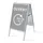 Stoepbord A1 complete set met print 'Ouvert 24h/24 7j/7' Grijs