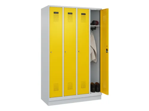 locker,HxBxD 1950x1200x500mm,4vak,vak B 300mm,cil.-slot,sokkel