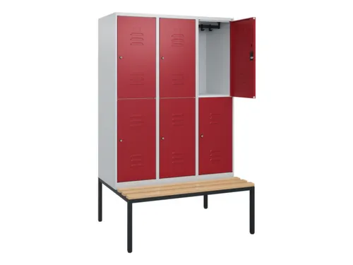 Dubbeldekse dekenkist,HxBxD 1950x1200x815mm,3x2vak.,vak B 400mm