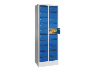 Postsorteerkast 1850x630x500mm 2x10 Vakken Ral7035 Front Ral5010 - 2