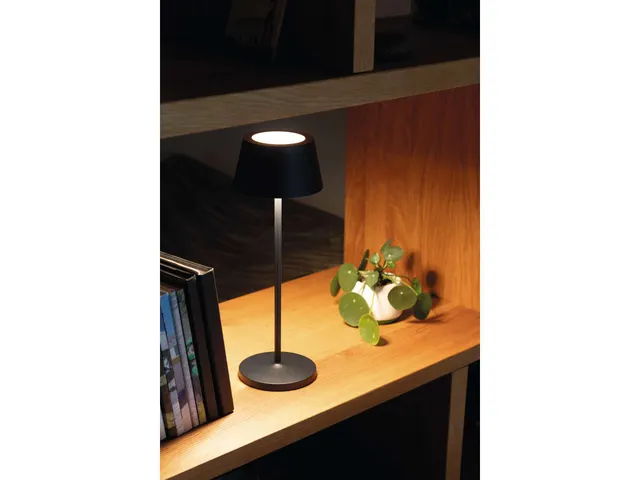 Lampe de table LED à pile MAULnina réglable anthracite