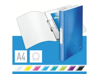 Ringband Leitz WOW A4 2-rings O-mech 25mm PP blauw - 2