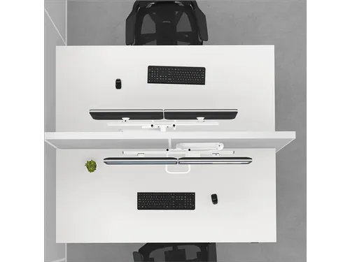 Monitorarm Fellowes Eppa voor 2 Schermen Crossbar wit