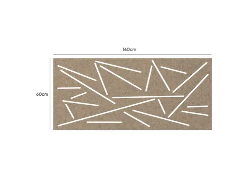 Akoestisch Bureaupaneel met patroon uitsnede 60x160cm Zand