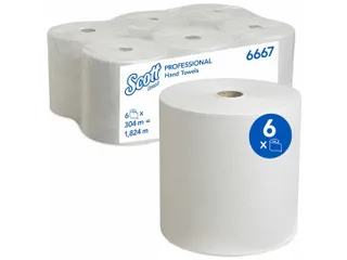 Scott Handdoekrol Wit 6667 no Touch 1-Laags - 1
