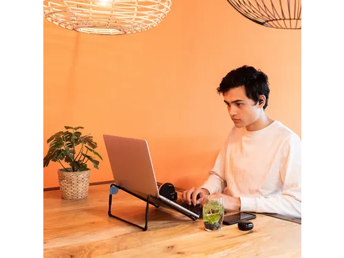 Laptopstandaard R-Go Steel Travel voor 10-22 inch Zwart