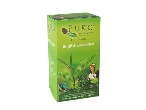 Puro Bio thee English Breakfast fairtrade zakjes