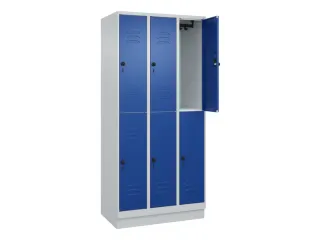 dubbeldekse locker,HxBxD 1950x900x500mm,3x2vak.,vak B 300mm - 2