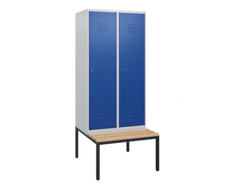 locker met bank,HxBxD 1950x800x815mm,2vak,vak B 400mm,cil.-slot