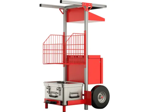 bhv-wagen,draagverm. 51,2kg,PU-banden,HxBxD 1147x570x636mm,aluminium