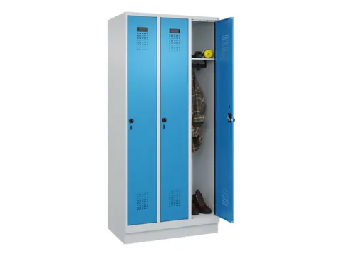 locker,HxBxD 1950x900x500mm,3vak,vak B 300mm,draaigrendel,sokkel