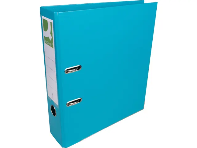 Q-Connect ordner A4 uit Recycolor papier 80mm Turkoois