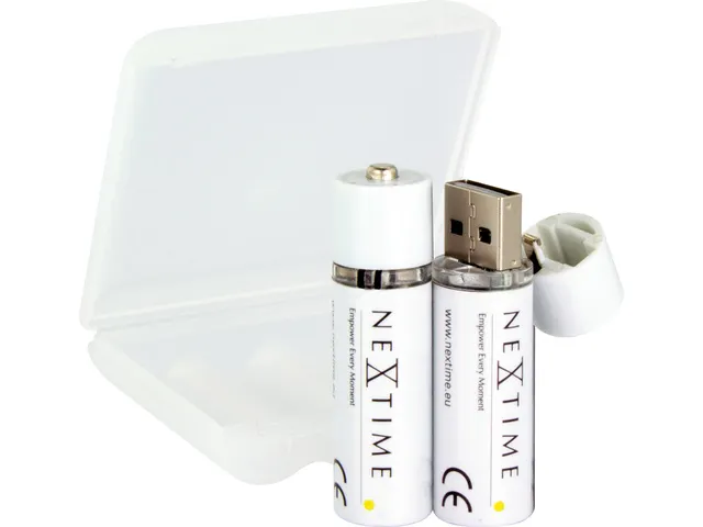 oplaadbare AA USB-Batterij blister a 2 stuks.