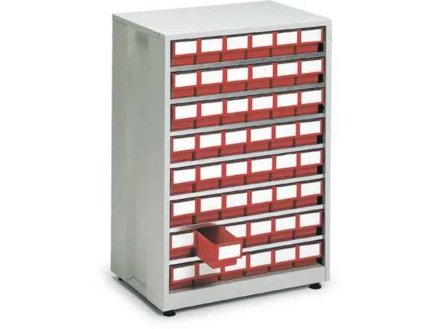 Stellingkast Hxbxd 410X605X870Mm 48Bakken Rood Frame Ral7035