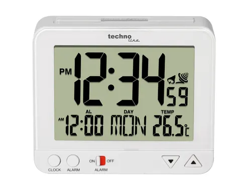 Wekker Technoline WT 195 95x80x32mm wit