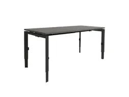 Bureau Linesto N4 hoogte instelbaar 160x80cm Logan eiken, poot Zwart