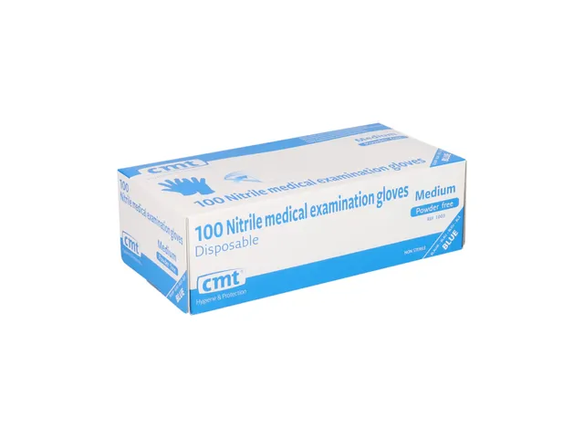 Handschoen CMT M (7-8) nitril blauw 100 stuks