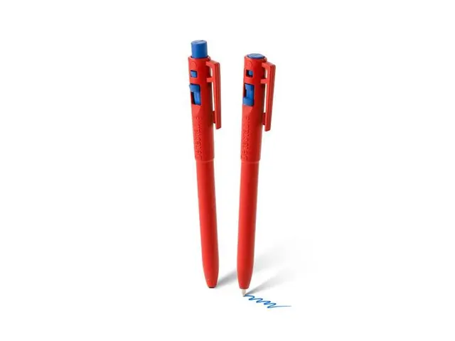 Trace-It Pen met clip rood blauwe inkt detecteerbaar 50 stuks