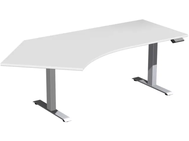 Elektrisch in hgte vst. hoekbureau,HxBxD 630-1280x2166x1130mm