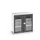 vitrinekast 1000x1050x550mm 2xStalen bodem romp RAL7035 front RAL7016