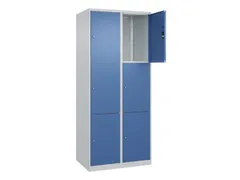 lockerkast,HxBxD 1850x800x500mm,2x3vakken,vak B 400mm,cil.-slot
