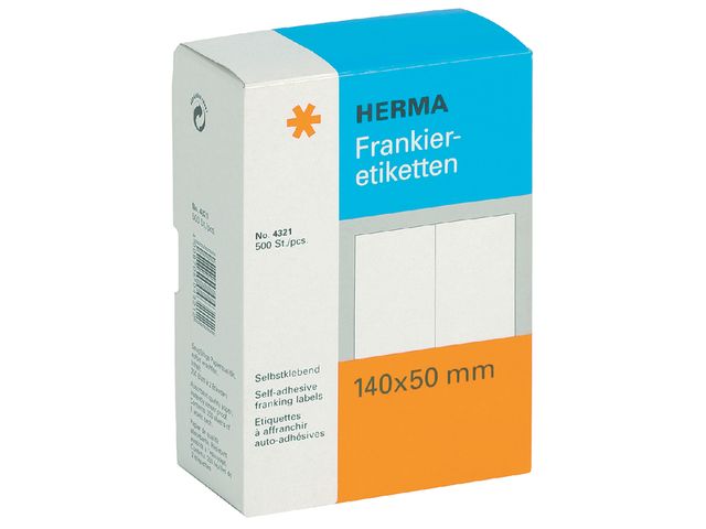 Frankeeretiket HERMA 4321 dubbel 140x50mm 500stuks | HermaLabels.nl