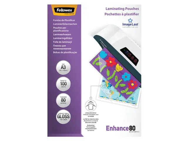 Lamineerhoes Fellowes A3 80 micron Glanzend